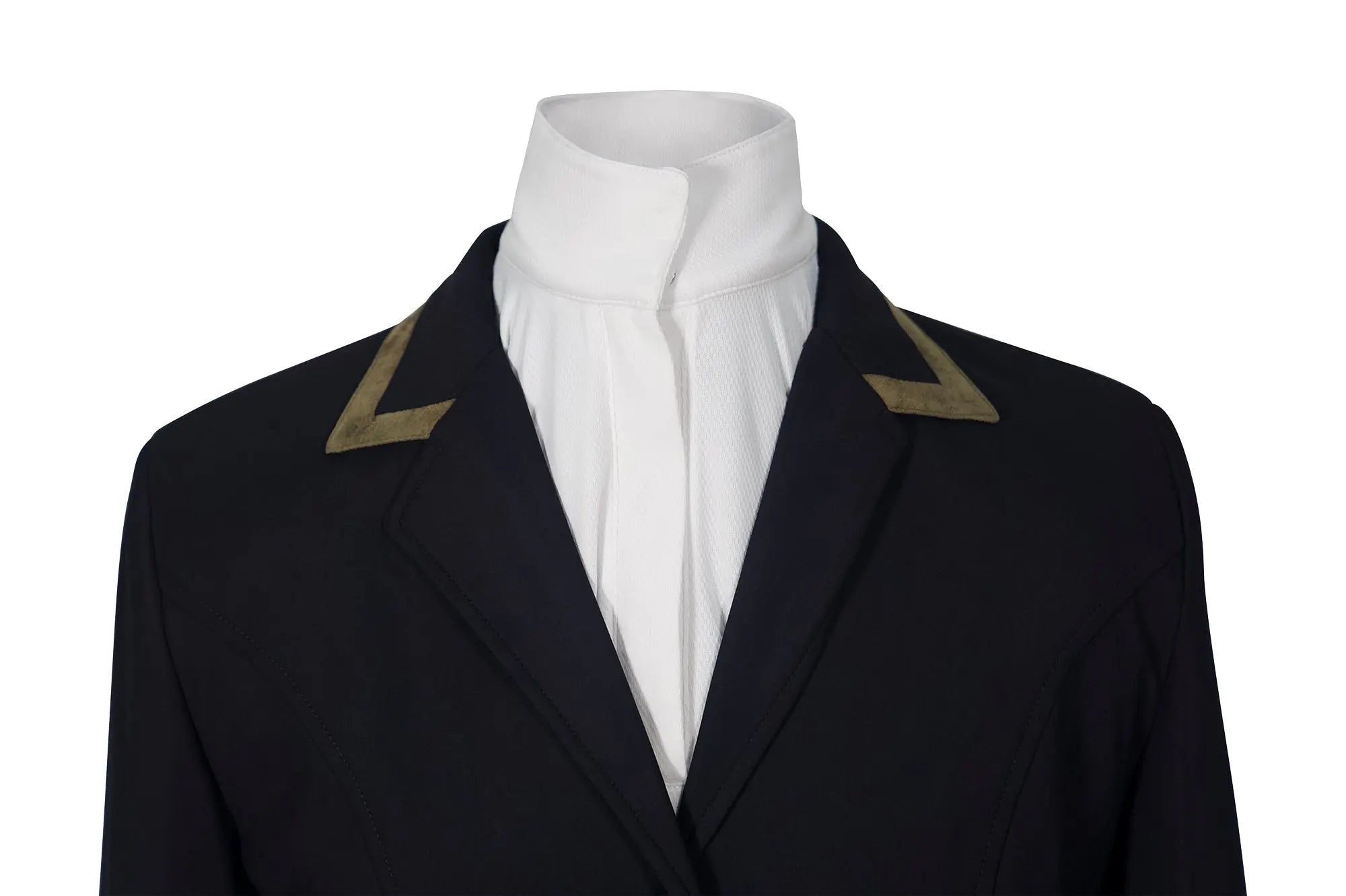Grand Prix Saltare Premio 4 Button Riding Show Coat, Black with Moss Green - Equiluxe Tack