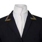 Grand Prix Saltare Premio 4 Button Riding Show Coat, Black with Moss Green - Equiluxe Tack
