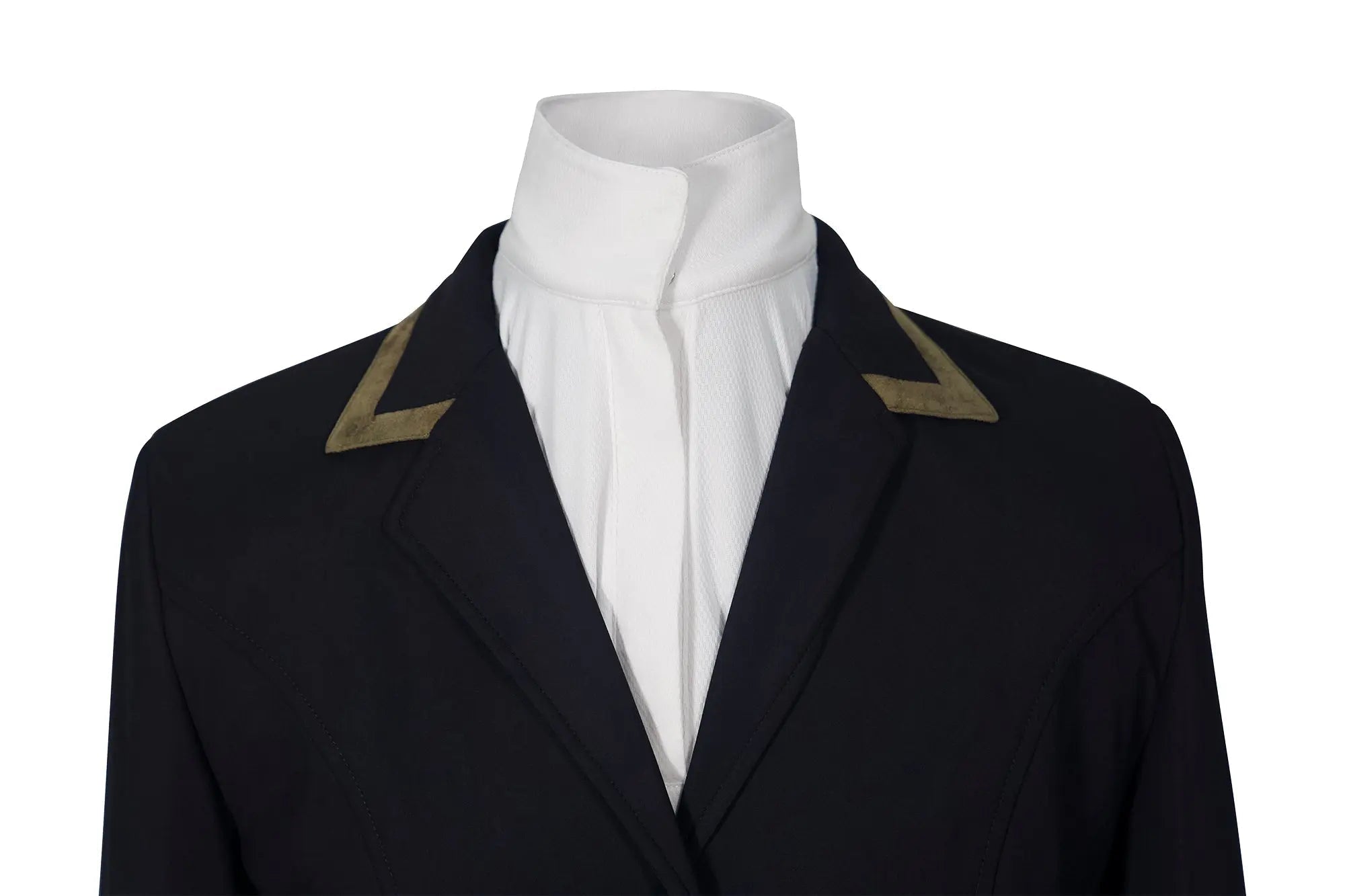 Grand Prix Saltare Premio 4 Button Riding Show Coat, Black with Moss Green - Equiluxe Tack