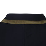 Grand Prix Saltare Premio 4 Button Riding Show Coat, Black with Moss Green - Equiluxe Tack