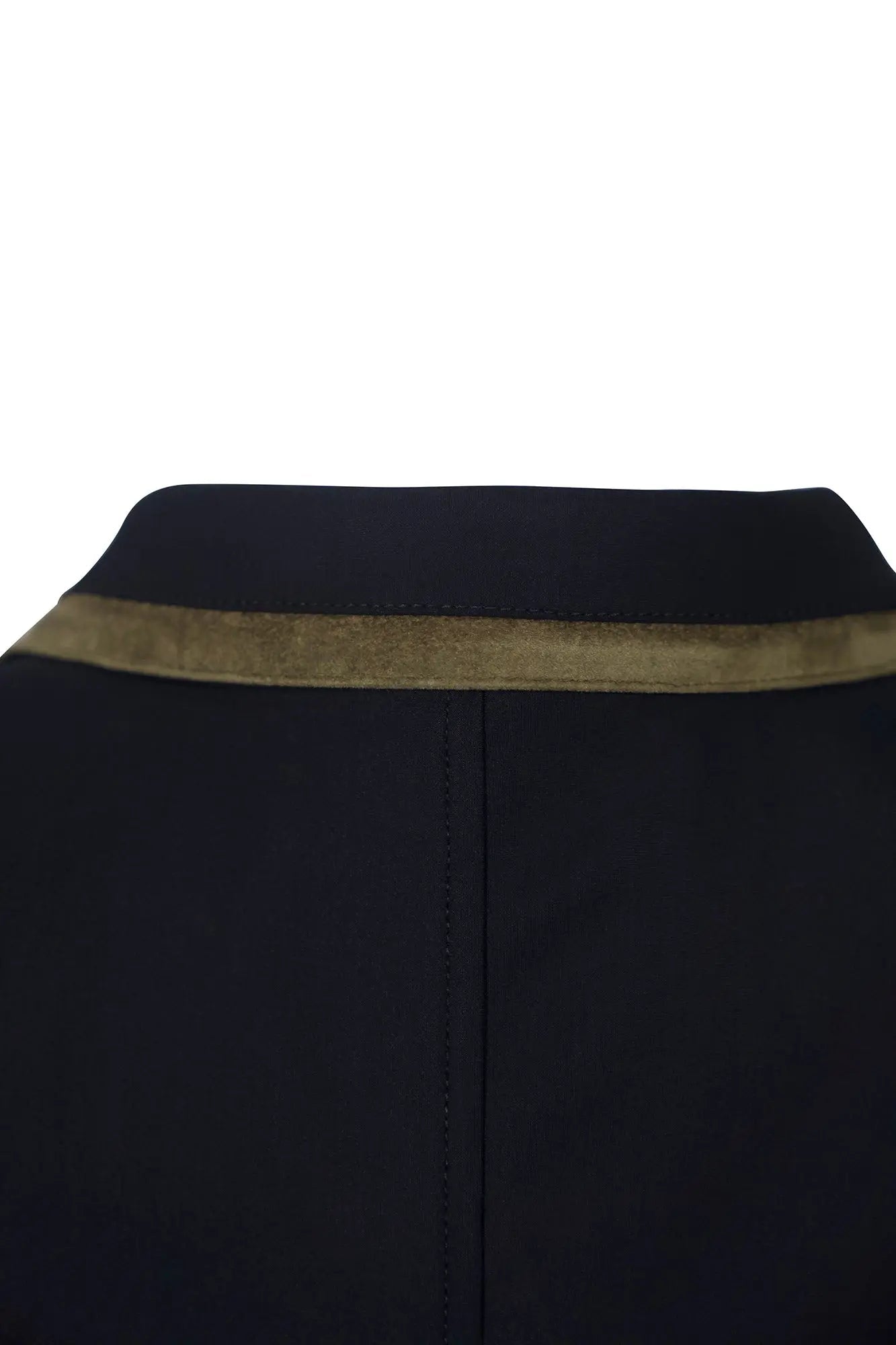 Grand Prix Saltare Premio 4 Button Riding Show Coat, Black with Moss Green - Equiluxe Tack