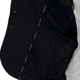 Grand Prix Saltare Premio 4 Button Riding Show Coat, Black with Moss Green - Equiluxe Tack