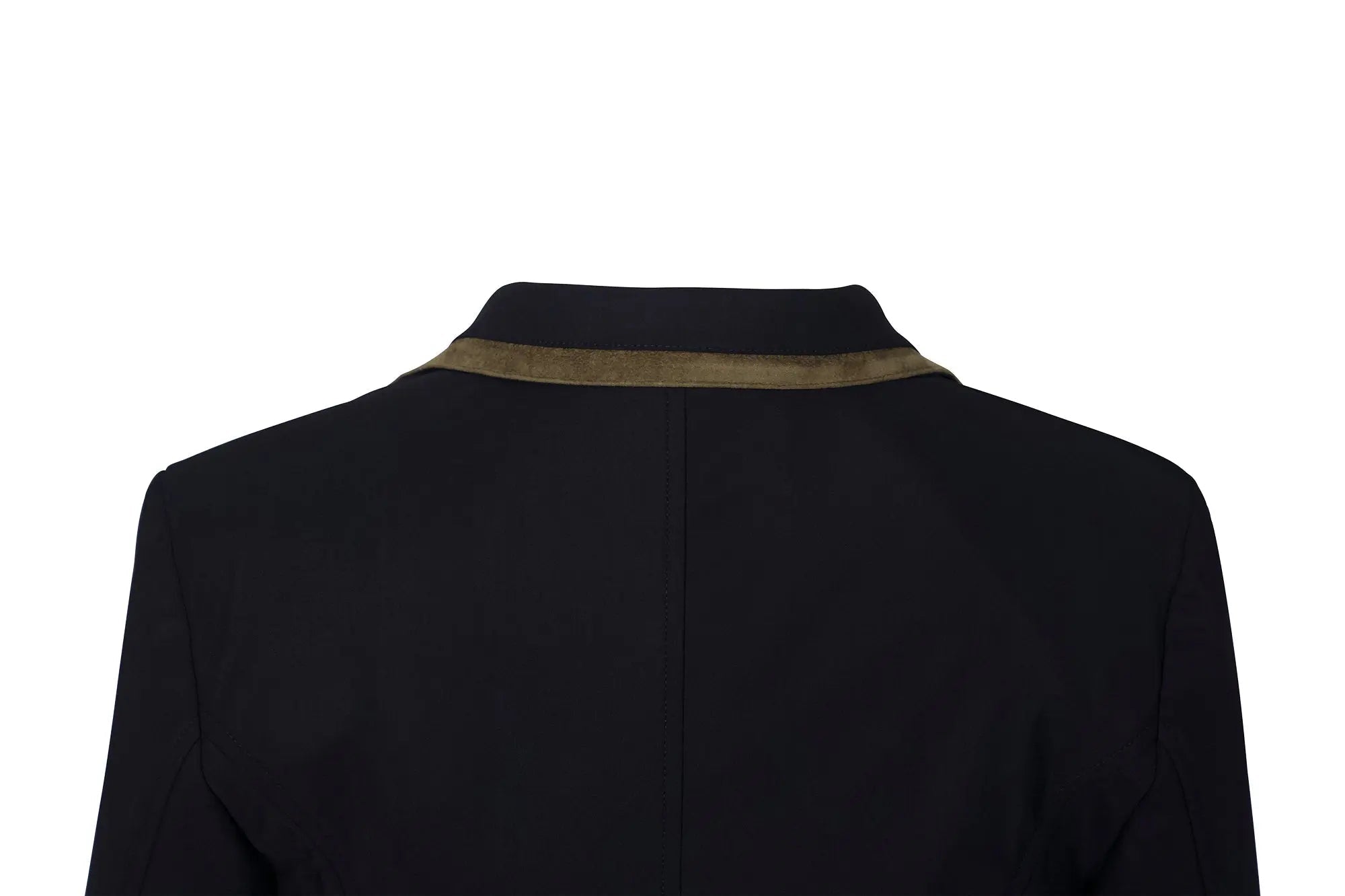 Grand Prix Saltare Premio 4 Button Riding Show Coat, Black with Moss Green - Equiluxe Tack