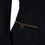Grand Prix Saltare Premio 4 Button Riding Show Coat, Black with Moss Green - Equiluxe Tack