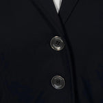 Grand Prix Saltare Premio 4 Button Riding Show Coat, Black with Moss Green - Equiluxe Tack