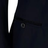 Grand Prix Saltare Premio 4 Button Riding Show Coat, Navy with Black - Equiluxe Tack