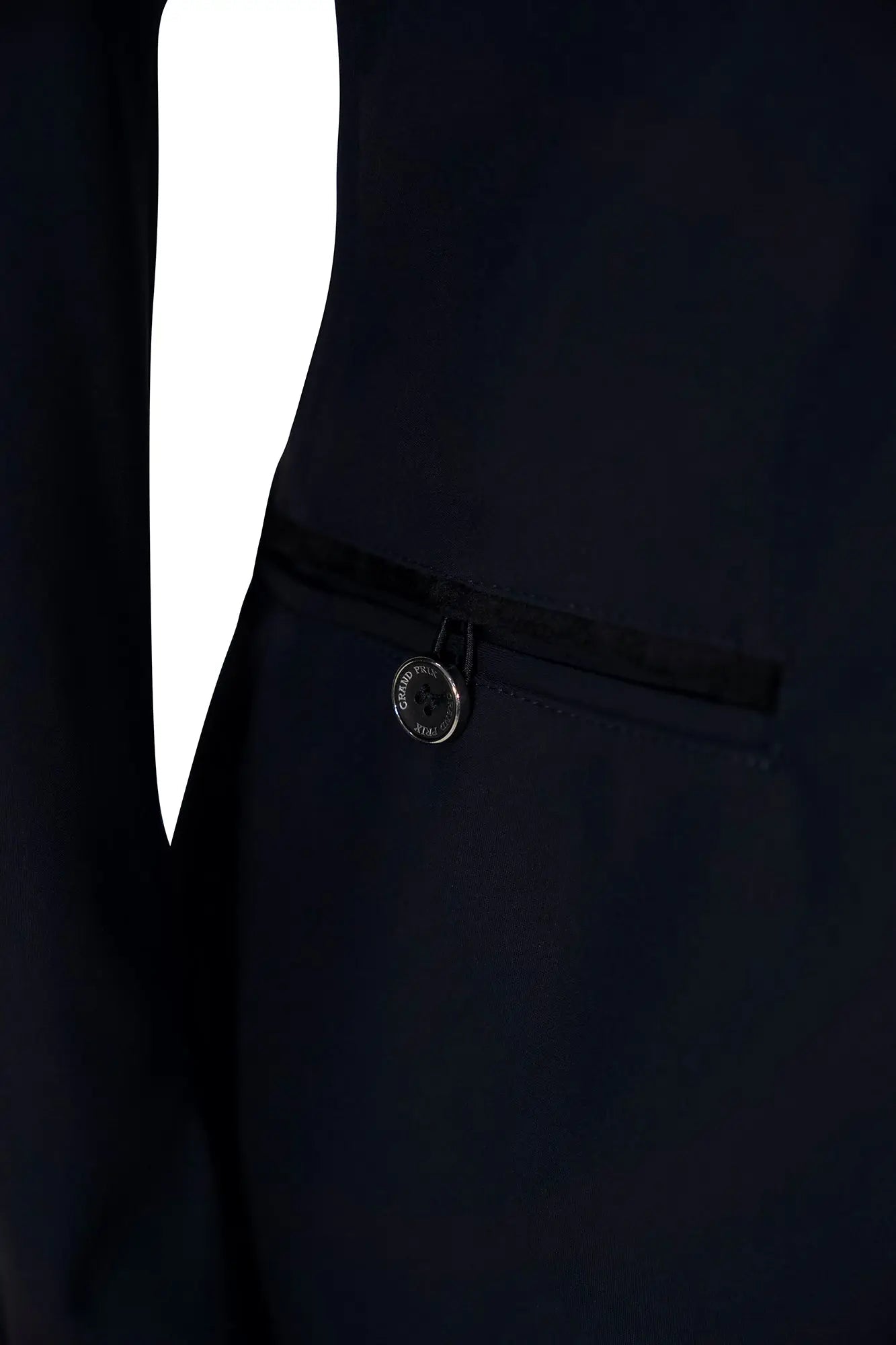Grand Prix Saltare Premio 4 Button Riding Show Coat, Navy with Black - Equiluxe Tack