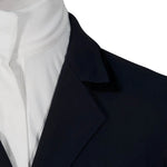 Grand Prix Saltare Premio 4 Button Riding Show Coat, Navy with Black - Equiluxe Tack