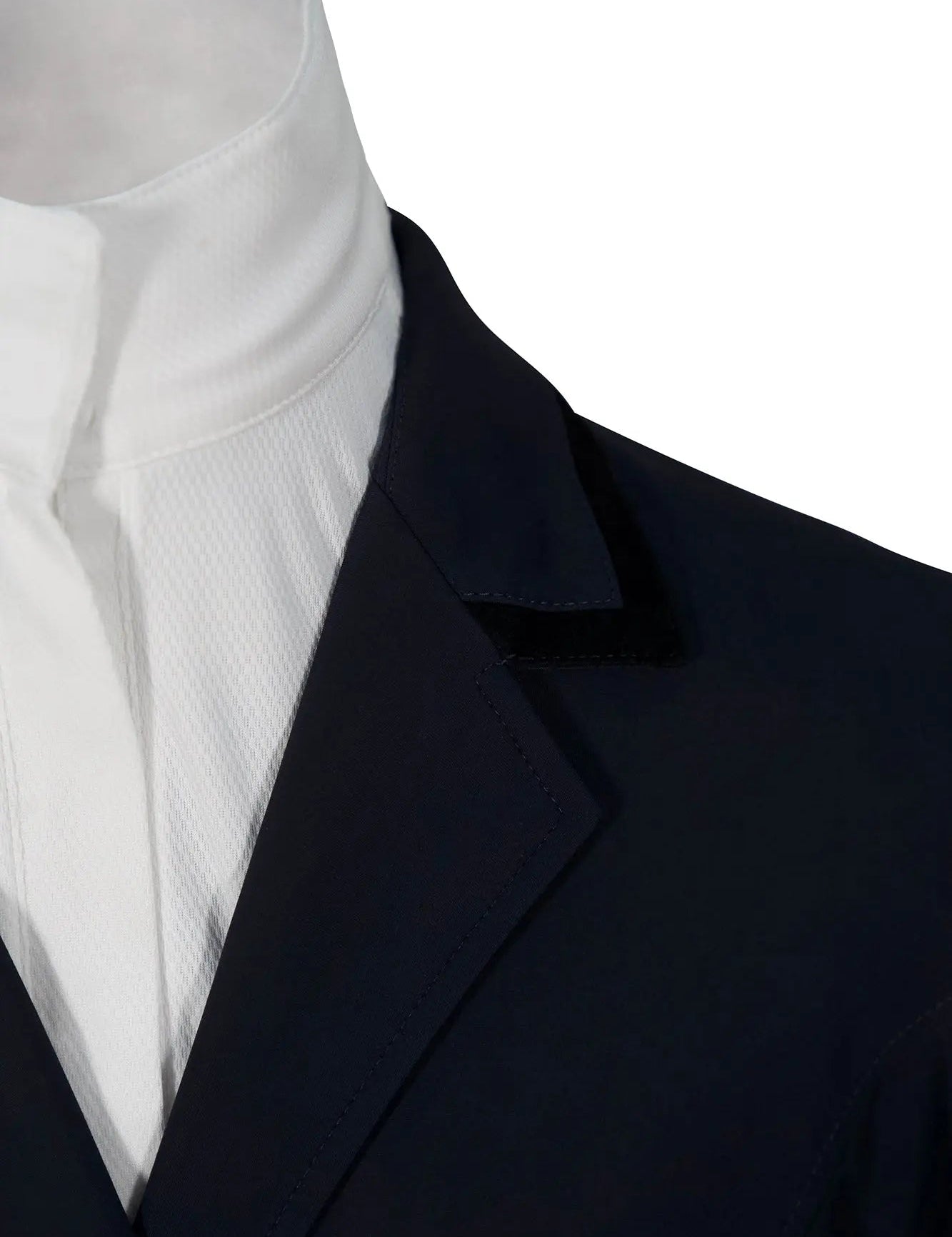 Grand Prix Saltare Premio 4 Button Riding Show Coat, Navy with Black - Equiluxe Tack