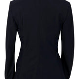 Grand Prix Saltare Premio 4 Button Riding Show Coat, Navy with Black - Equiluxe Tack