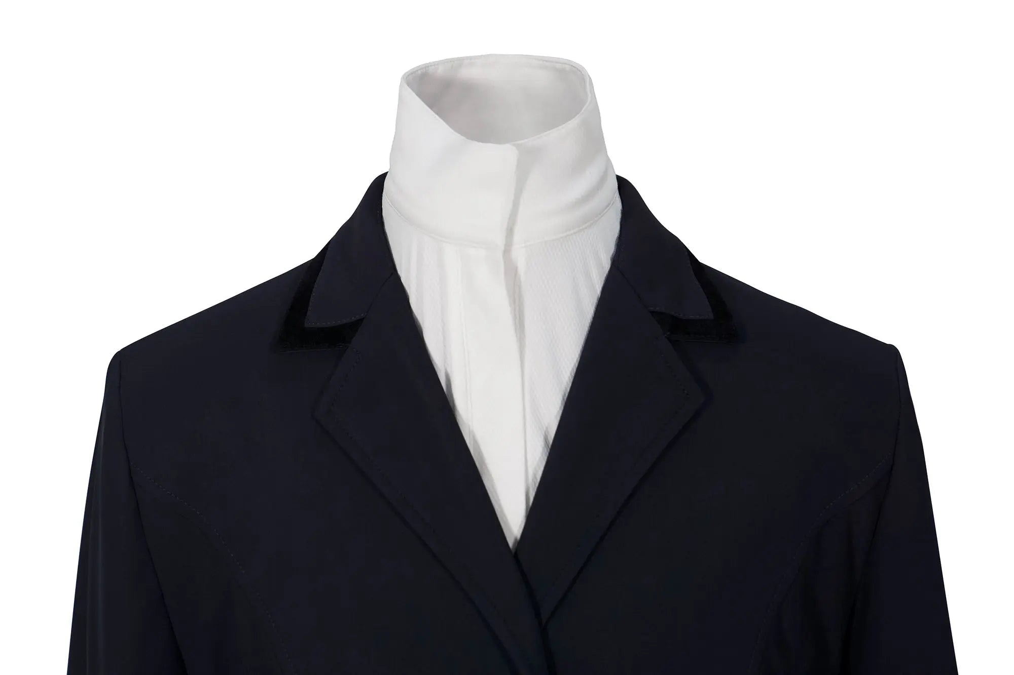 Grand Prix Saltare Premio 4 Button Riding Show Coat, Navy with Black - Equiluxe Tack