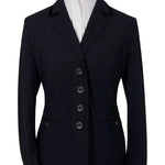 Grand Prix Saltare Premio 4 Button Riding Show Coat, Navy with Black - Equiluxe Tack