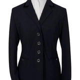 Grand Prix Saltare Premio 4 Button Riding Show Coat, Navy with Black - Equiluxe Tack