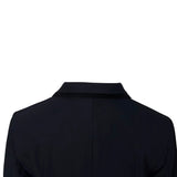 Grand Prix Saltare Premio 4 Button Riding Show Coat, Navy with Black - Equiluxe Tack