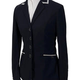 Grand Prix Saltare Premio 4 Button Riding Show Coat, Navy with Grey - Equiluxe Tack