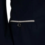 Grand Prix Saltare Premio 4 Button Riding Show Coat, Navy with Grey - Equiluxe Tack