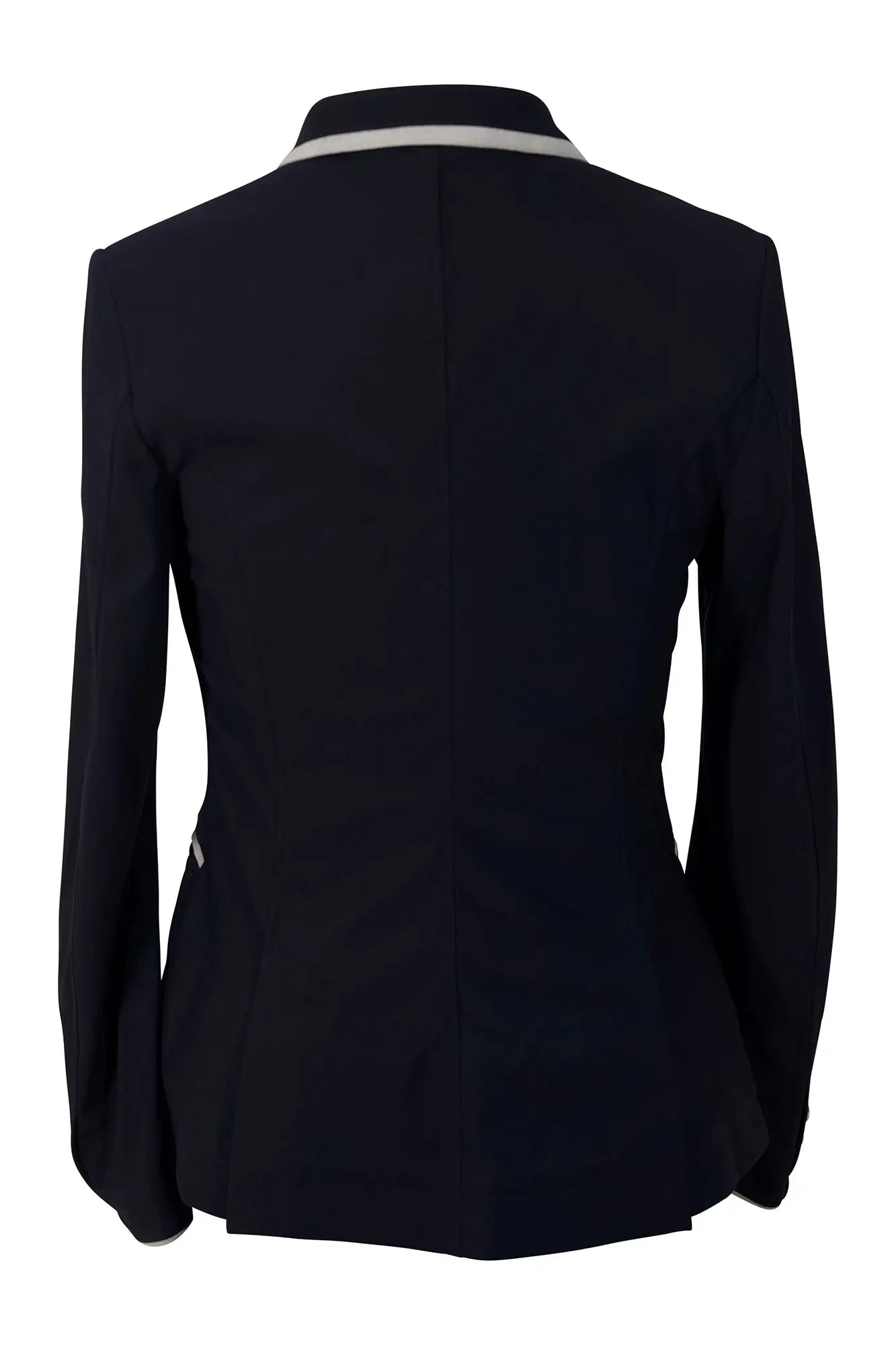 Grand Prix Saltare Premio 4 Button Riding Show Coat, Navy with Grey - Equiluxe Tack