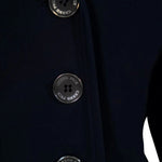 Grand Prix Saltare Premio 4 Button Riding Show Coat, Navy with Grey - Equiluxe Tack