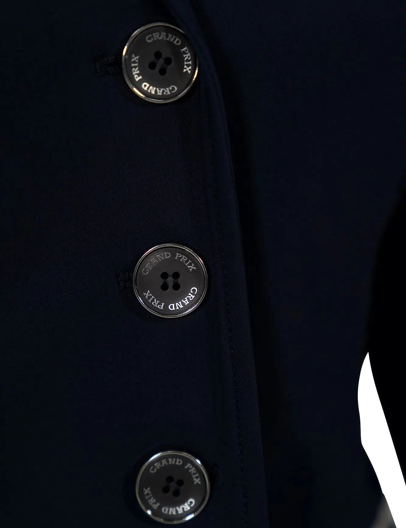 Grand Prix Saltare Premio 4 Button Riding Show Coat, Navy with Grey - Equiluxe Tack