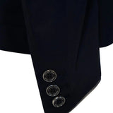 Grand Prix Saltare Premio 4 Button Riding Show Coat, Navy with Grey - Equiluxe Tack