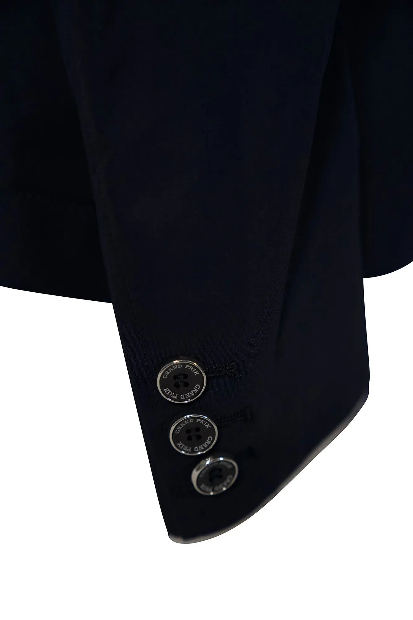 Grand Prix Saltare Premio 4 Button Riding Show Coat, Navy with Grey - Equiluxe Tack
