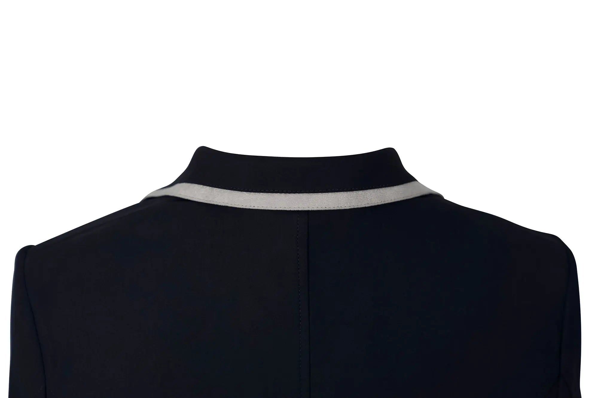 Grand Prix Saltare Premio 4 Button Riding Show Coat, Navy with Grey - Equiluxe Tack