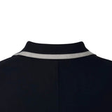 Grand Prix Saltare Premio 4 Button Riding Show Coat, Navy with Grey - Equiluxe Tack