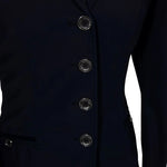 Grand Prix Saltare Premio 4 Button Riding Show Coat, Navy with Navy - Equiluxe Tack