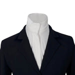 Grand Prix Saltare Premio 4 Button Riding Show Coat, Navy with Navy - Equiluxe Tack