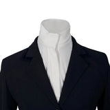 Grand Prix Saltare Premio 4 Button Riding Show Coat, Navy with Navy - Equiluxe Tack