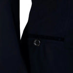Grand Prix Saltare Premio 4 Button Riding Show Coat, Navy with Navy - Equiluxe Tack