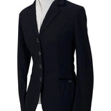 Grand Prix Saltare Premio 4 Button Riding Show Coat, Navy with Navy - Equiluxe Tack