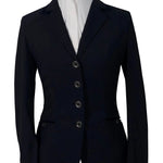 Grand Prix Saltare Premio 4 Button Riding Show Coat, Navy with Navy - Equiluxe Tack
