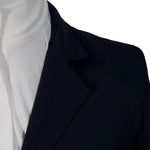 Grand Prix Saltare Premio 4 Button Riding Show Coat, Navy with Navy - Equiluxe Tack