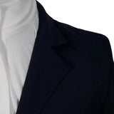 Grand Prix Saltare Premio 4 Button Riding Show Coat, Navy with Navy - Equiluxe Tack