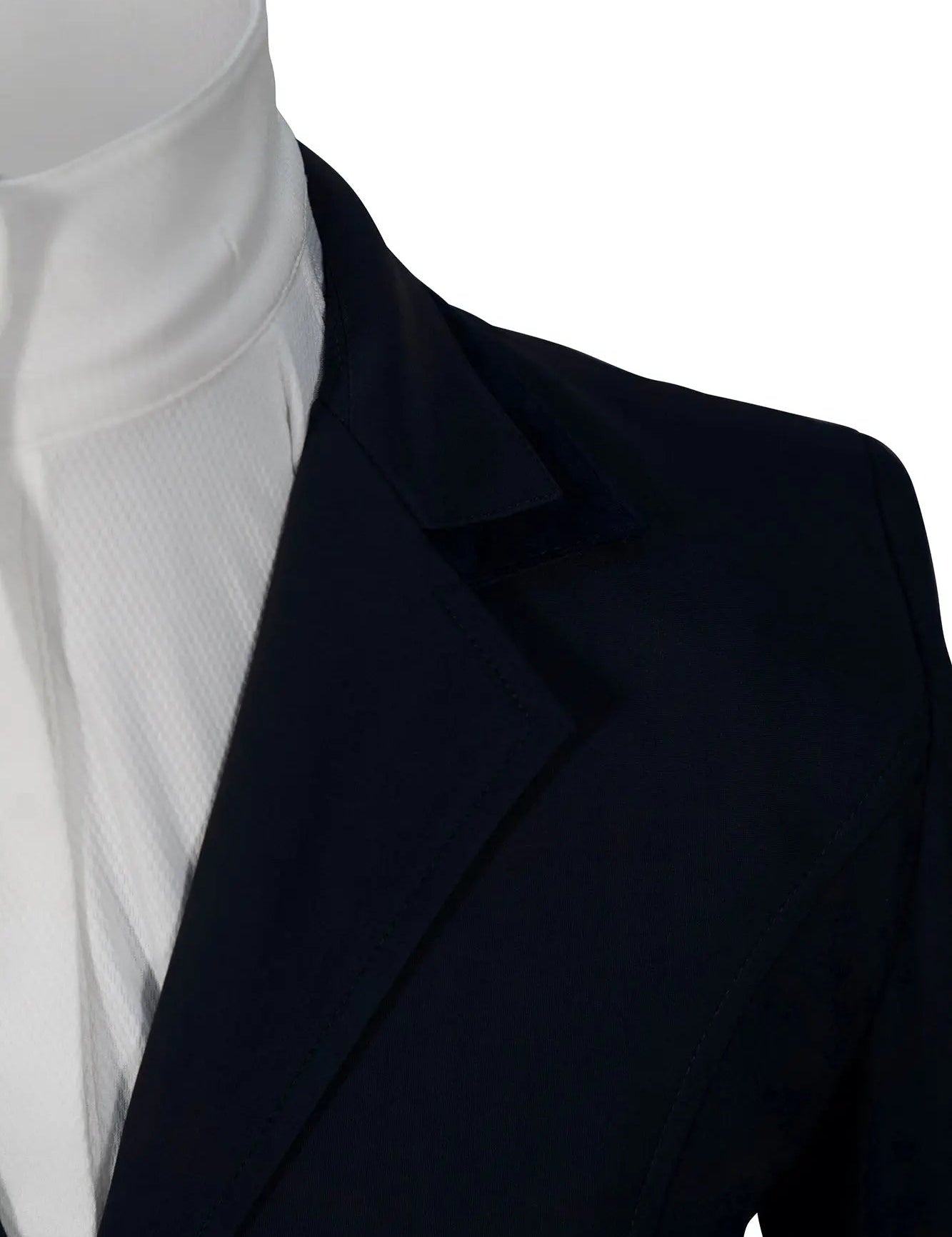 Grand Prix Saltare Premio 4 Button Riding Show Coat, Navy with Navy - Equiluxe Tack