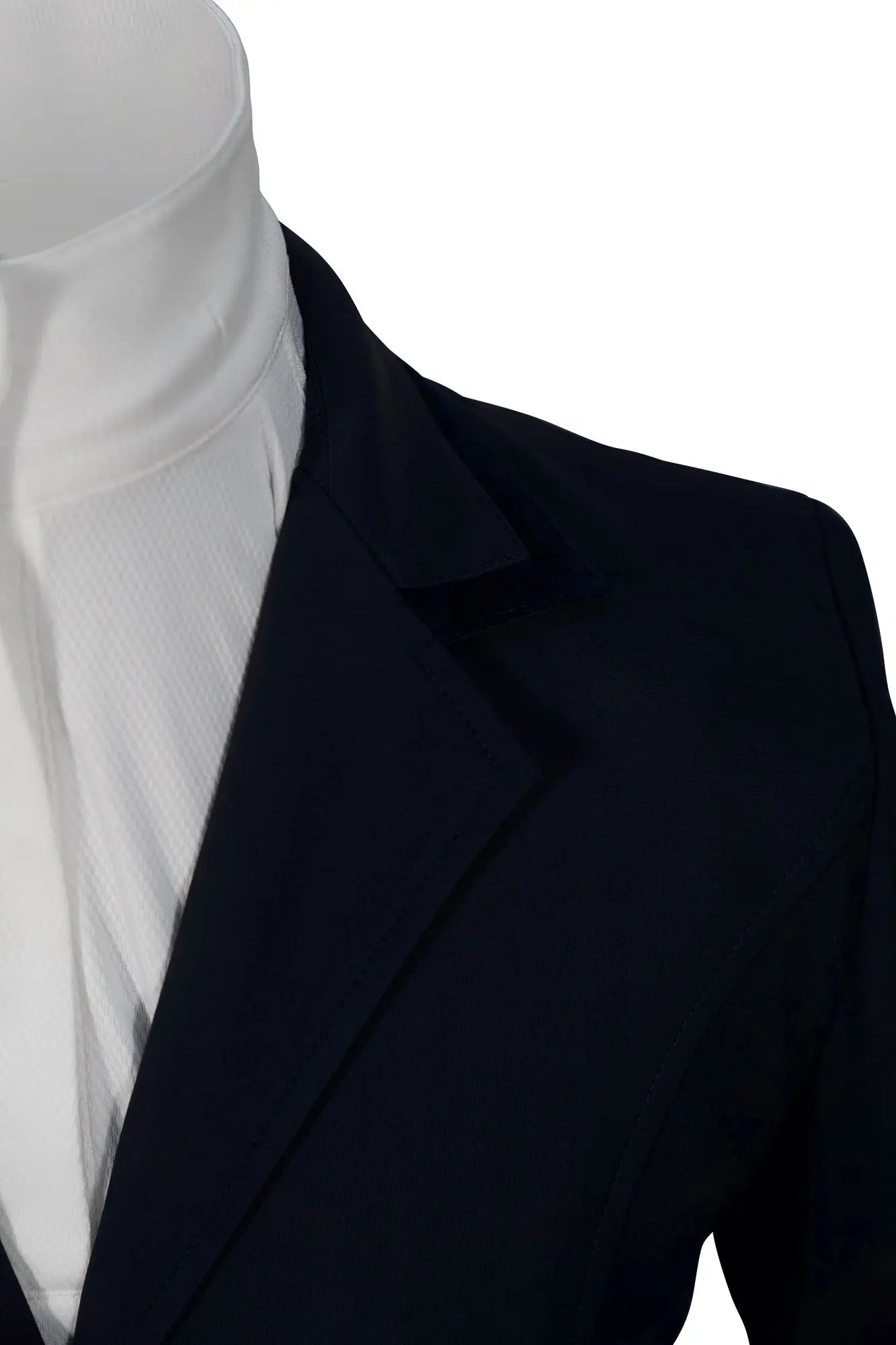 Grand Prix Saltare Premio 4 Button Riding Show Coat, Navy with Navy - Equiluxe Tack