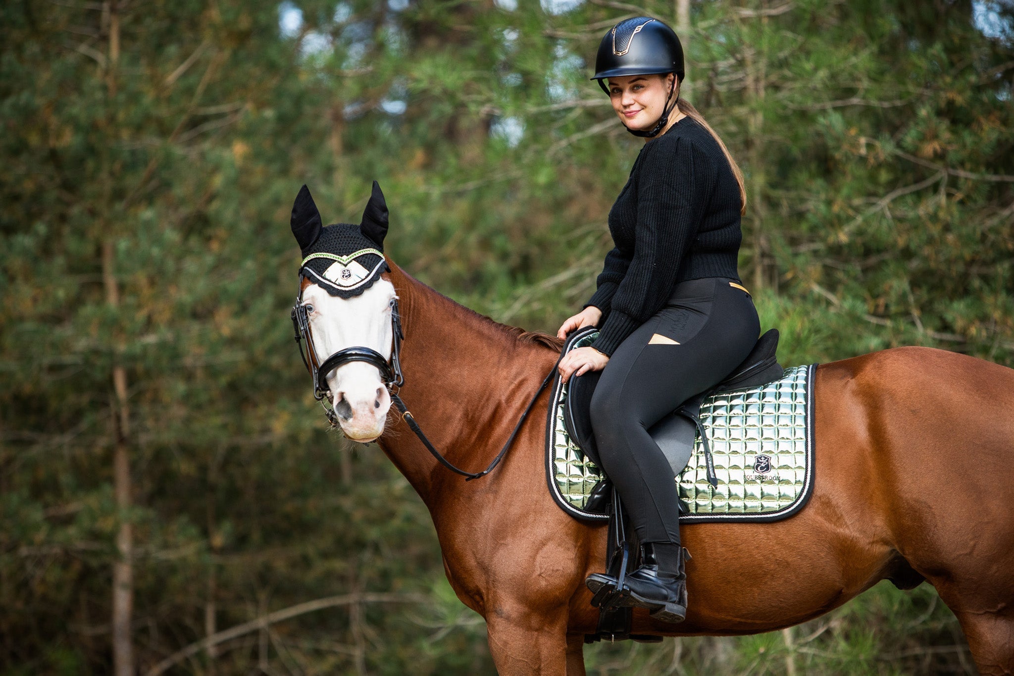 Green Lily Saddle Pad - Equestroom - Equiluxe Tack