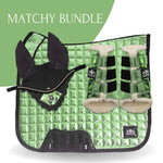 Green Lily Saddle Pad Set - Equestroom - Equiluxe Tack