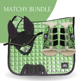 Green Lily Saddle Pad Set - Equestroom - Equiluxe Tack