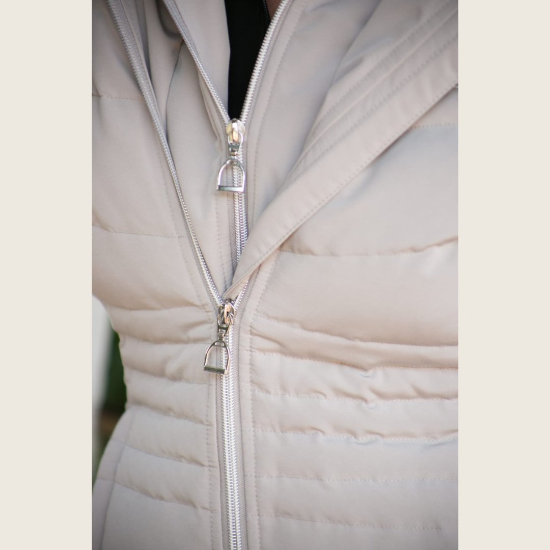 Grey Duck Down Riding Jacket - Dressage Queen Dream - Equiluxe Tack