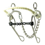 Hackamore Combo with Rope Nose Sweet Iron Bit 5" Mouth with 7" Shank - Equiluxe Tack - Equiluxe Tack