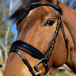 Halter Ego Amalfi Black Patent Sparkle Snaffle Bridle - Flat - Halter Ego® - Equiluxe Tack