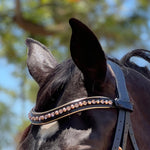 Halter Ego Aurelia Rose Gold Black Patent Double Bridle - Halter Ego® - Equiluxe Tack