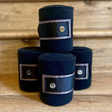 Halter Ego® Black and Gunmetal Fleece Bandages - Halter Ego® - Equiluxe Tack