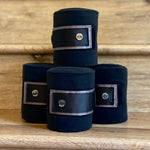 Halter Ego® Black and Gunmetal Fleece Bandages - Halter Ego® - Equiluxe Tack