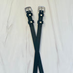 Halter Ego Brixton Black Leather & Clear Crystal Spur Straps - Halter Ego® - Equiluxe Tack