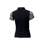 Halter Ego Charlie Short Sleeve Lace Riding Shirt - Black - Halter Ego® - Equiluxe Tack