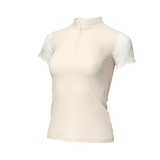 Halter Ego Charlie Short Sleeve Lace Riding Shirt - Ecru - Halter Ego® - Equiluxe Tack