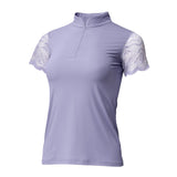 Halter Ego Charlie Short Sleeve Lace Riding Shirt - Mauve - Halter Ego® - Equiluxe Tack